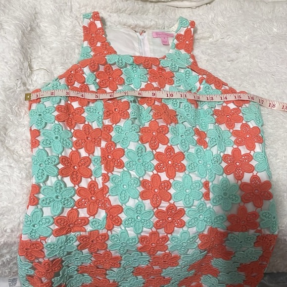 Lilly Pulitzer Floral Sleeveless Dress in Blue and Orange - Picture 16 of 16